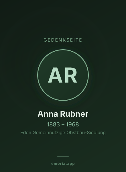 Gedenkportrait von Anna Rubner