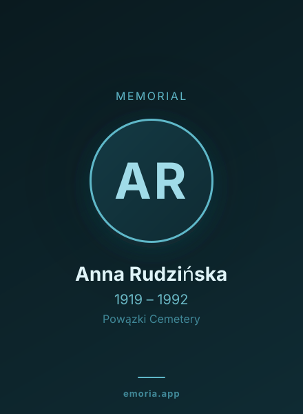 Memorial portrait of Anna Rudzińska