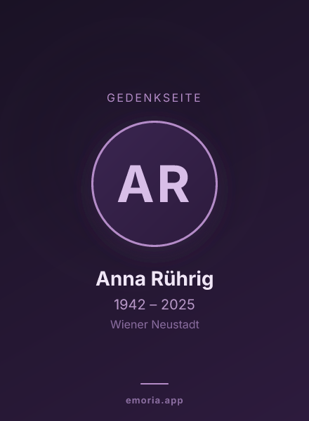 Gedenkportrait von Anna Rührig