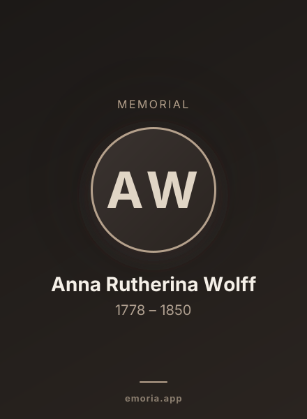 Memorial portrait of Anna Rutherina Wolff