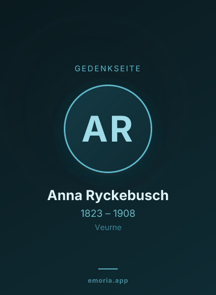Gedenkportrait von Anna Ryckebusch