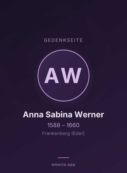 Gedenkportrait von Anna Sabina Werner