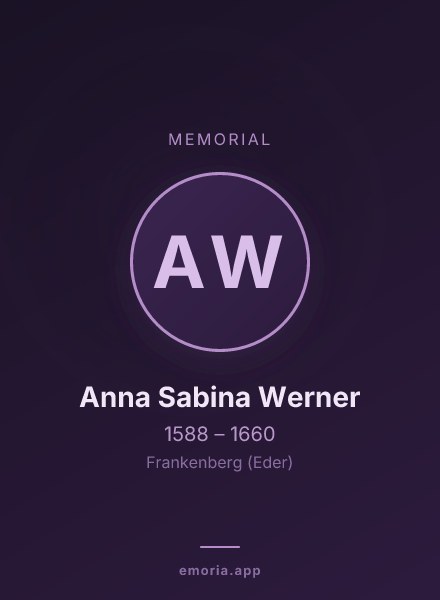 Memorial portrait of Anna Sabina Werner