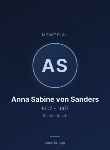 Memorial portrait of Anna Sabine von Sanders