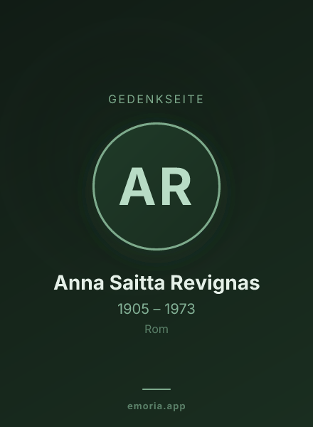 Gedenkportrait von Anna Saitta Revignas