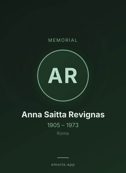 Memorial portrait of Anna Saitta Revignas
