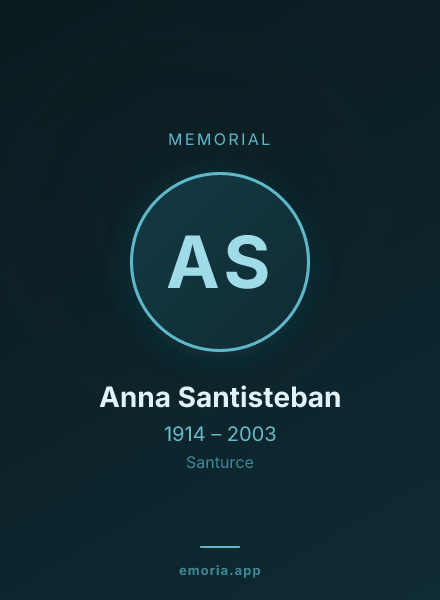 Memorial portrait of Anna Santisteban