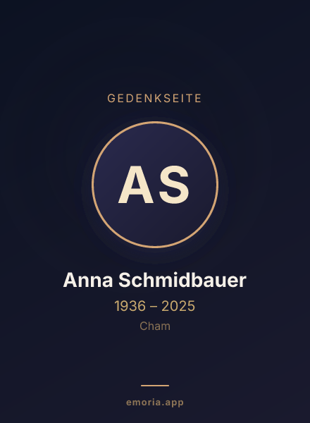 Gedenkportrait von Anna Schmidbauer