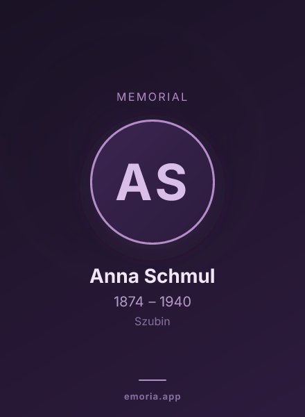 Memorial portrait of Anna Schmul
