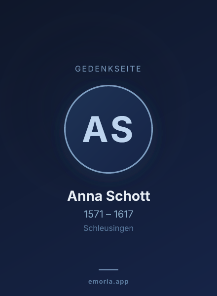 Gedenkportrait von Anna Schott