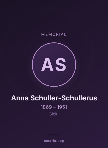 Memorial portrait of Anna Schuller-Schullerus