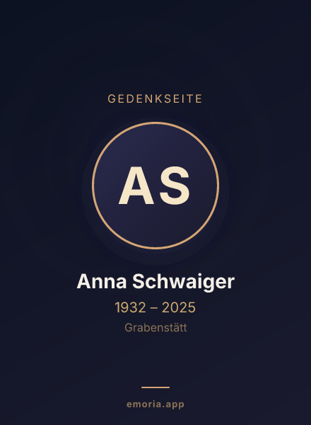 Gedenkportrait von Anna Schwaiger