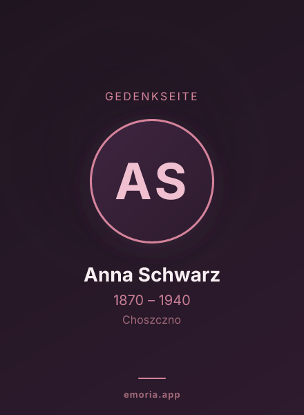 Gedenkportrait von Anna Schwarz