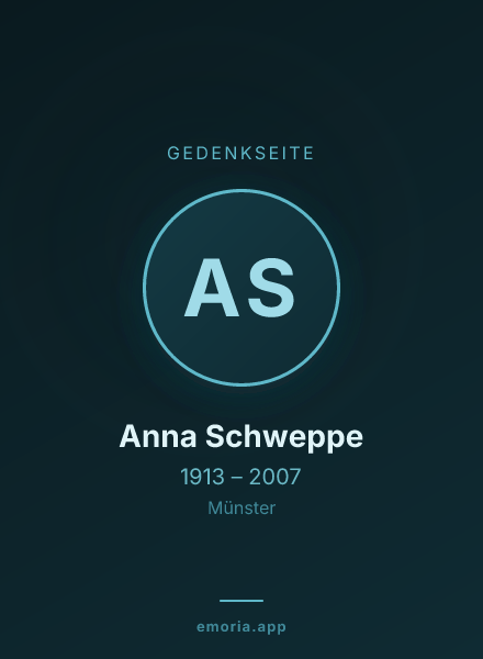 Gedenkportrait von Anna Schweppe