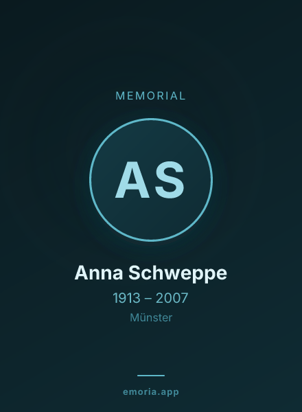 Memorial portrait of Anna Schweppe