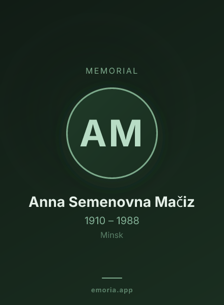 Memorial portrait of Anna Semenovna Mačiz