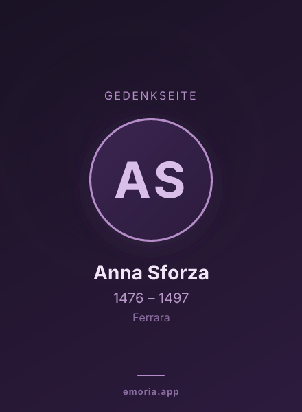 Gedenkportrait von Anna Sforza