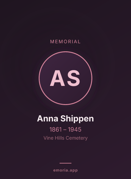 Memorial portrait of Anna Shippen