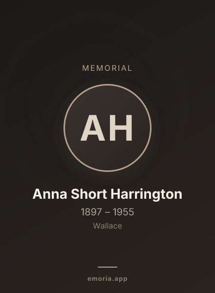 Memorial portrait of Anna Short Harrington