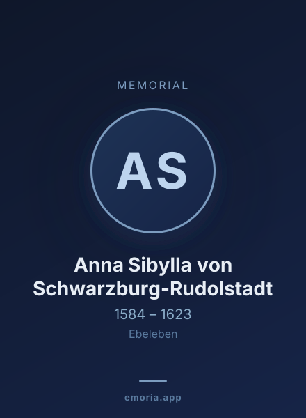 Memorial portrait of Anna Sibylla von Schwarzburg-Rudolstadt