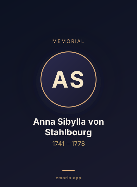 Memorial portrait of Anna Sibylla von Stahlbourg