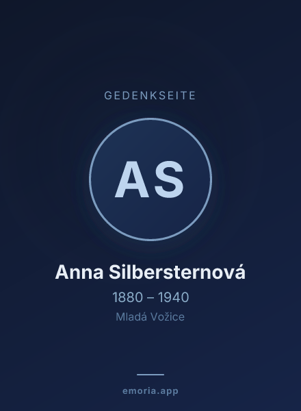 Gedenkportrait von Anna Silbersternová
