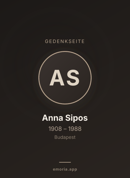 Gedenkportrait von Anna Sipos