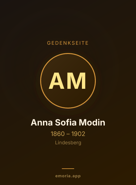 Gedenkportrait von Anna Sofia Modin