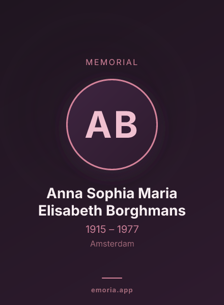 Memorial portrait of Anna Sophia Maria Elisabeth Borghmans