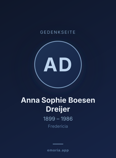 Gedenkportrait von Anna Sophie Boesen Dreijer