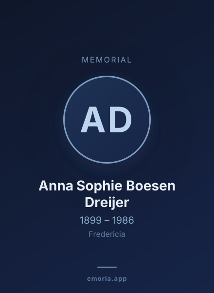 Memorial portrait of Anna Sophie Boesen Dreijer