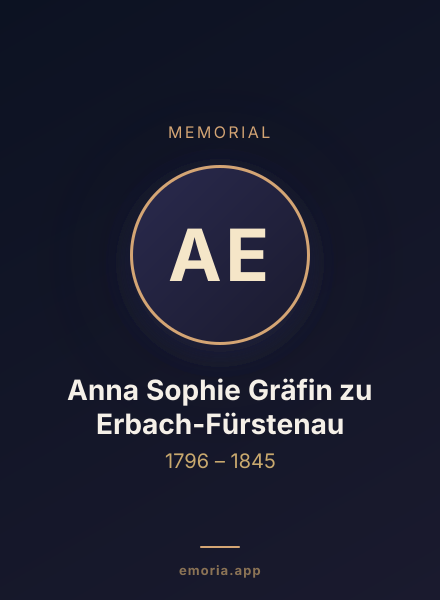 Memorial portrait of Anna Sophie Gräfin zu Erbach-Fürstenau