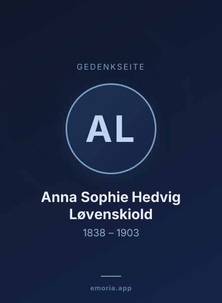 Gedenkportrait von Anna Sophie Hedvig Løvenskiold