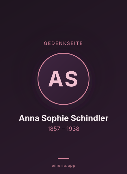 Gedenkportrait von Anna Sophie Schindler