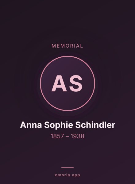 Memorial portrait of Anna Sophie Schindler