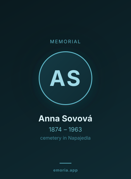 Memorial portrait of Anna Sovová