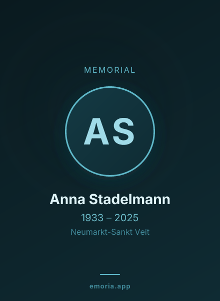 Memorial portrait of Anna Stadelmann