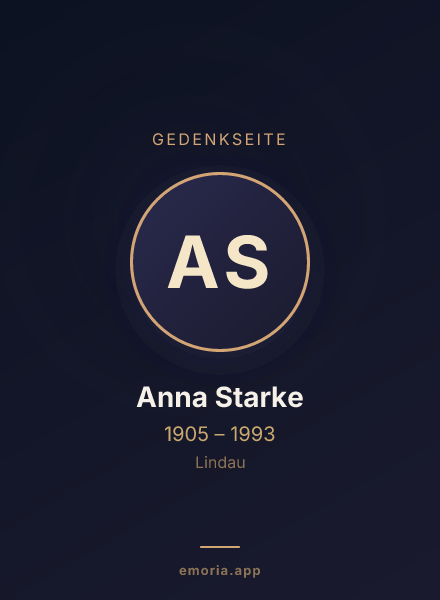 Gedenkportrait von Anna Starke