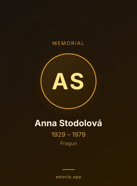 Memorial portrait of Anna Stodolová