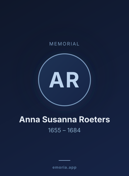 Memorial portrait of Anna Susanna Roeters