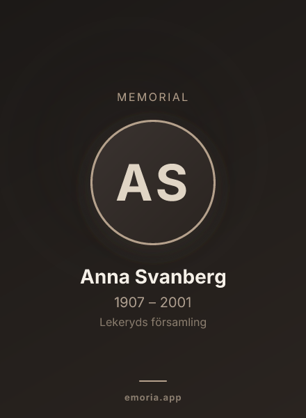Memorial portrait of Anna Svanberg