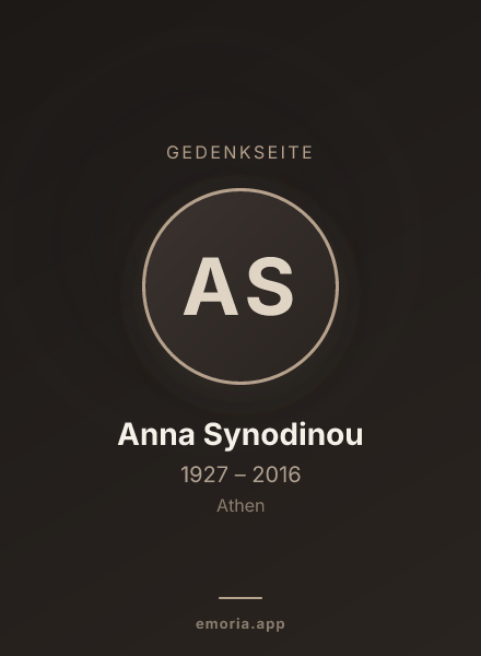 Gedenkportrait von Anna Synodinou