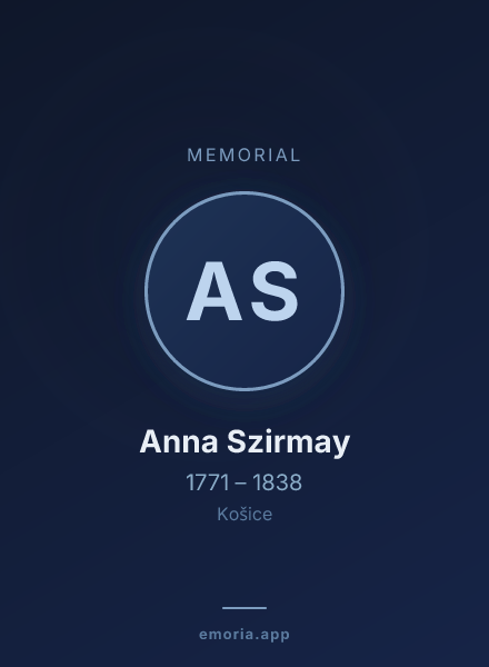 Memorial portrait of Anna Szirmay