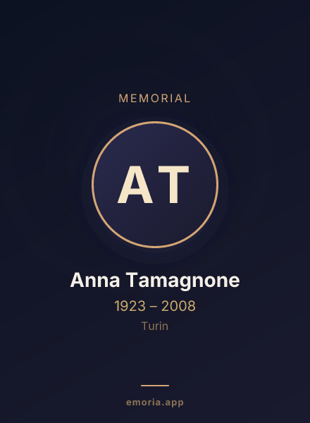 Memorial portrait of Anna Tamagnone