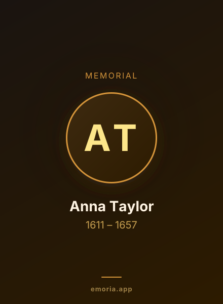 Memorial portrait of Anna Taylor