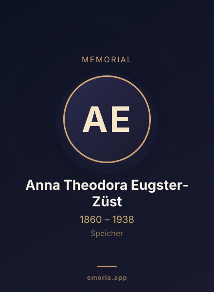 Memorial portrait of Anna Theodora Eugster-Züst