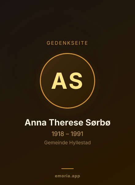 Gedenkportrait von Anna Therese Sørbø
