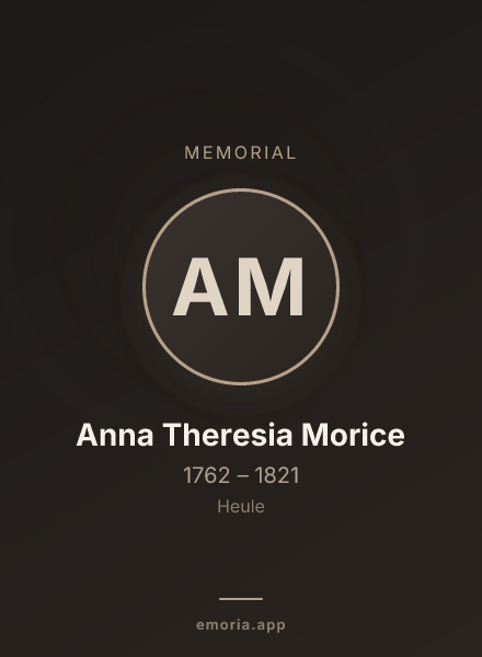 Memorial portrait of Anna Theresia Morice