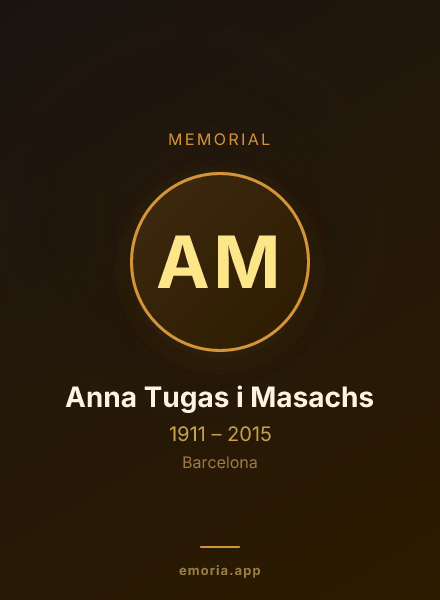 Memorial portrait of Anna Tugas i Masachs