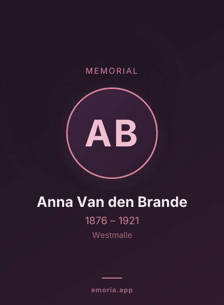 Memorial portrait of Anna Van den Brande
